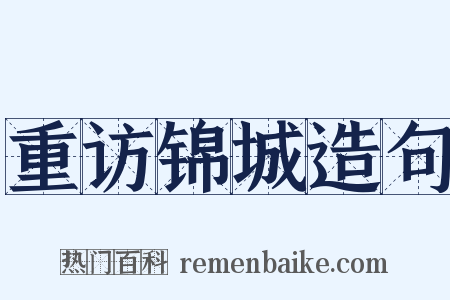 重访锦城造句是什么意思的图片